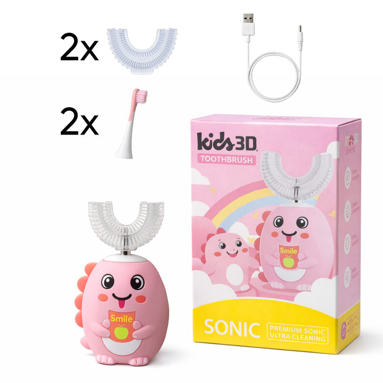 SmartBrush - Electric Toothbrush kit FOR CHILDREN (Pink)